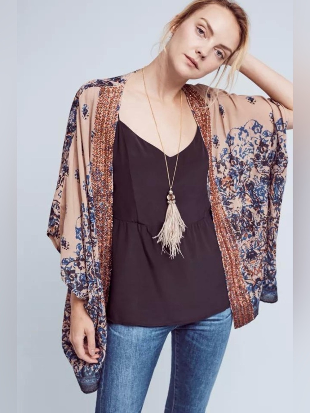 Anthropologie Astor Beaded Kimono -Beautiful Stories